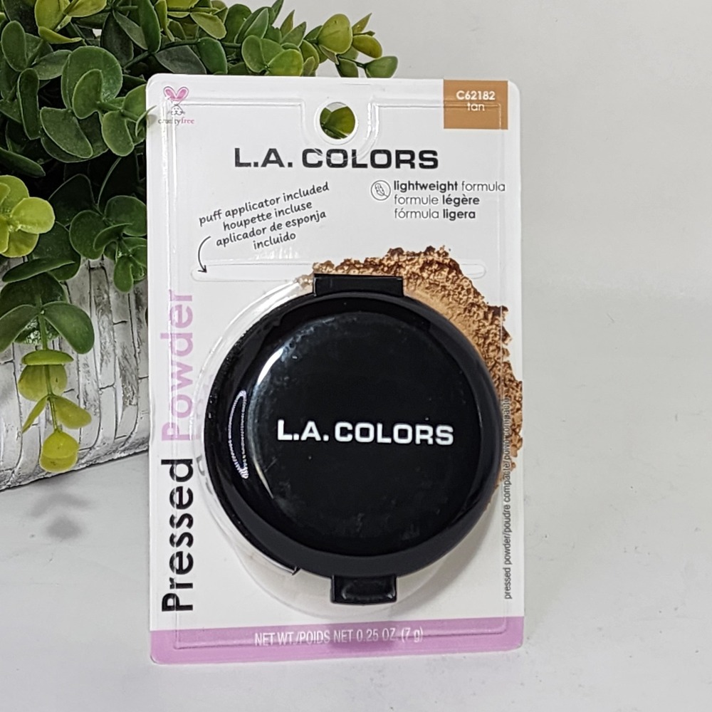 L.A. COLORS Pressed Powder Tan C62182 Matte Cruelty-Free Face Makeup 0.25 oz